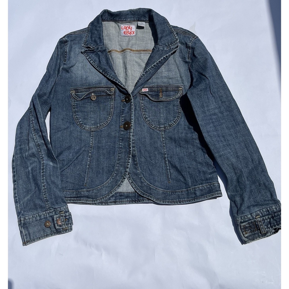 Vintage Women's Enyce‎ Lady Enyce Jean Jacket XXL Streetwear Hip Hop Denim
